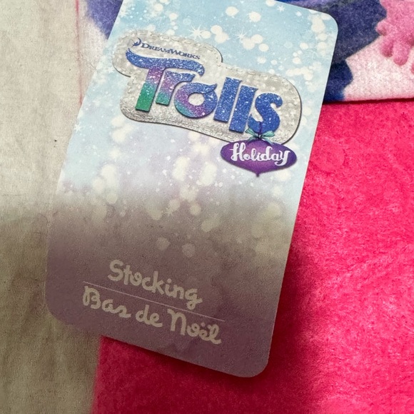 DreamWorks Trolls 15” Felt Pink Christmas Holiday Stocking 2020 - Picture 3 of 6